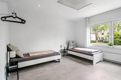 Ein Bett oder Betten in einem Zimmer der Unterkunft RU01 Wohnung mit Terrasse!