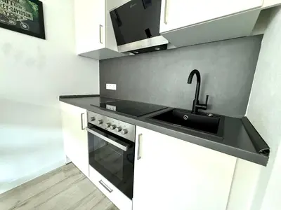 Küche/Küchenzeile in der Unterkunft Goldstadt Moto Loft - Urban Studio am Schlössle