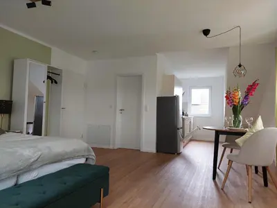 Ein Bett oder Betten in einem Zimmer der Unterkunft Apartment Senfnest