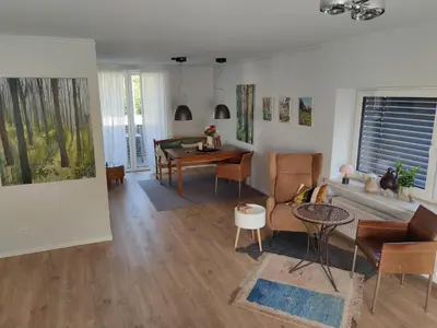 Ein Sitzbereich in der Unterkunft Ferienwohnung Mona Lisa
