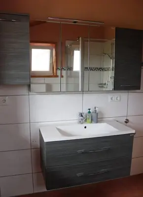 Ein Badezimmer in der Unterkunft Bemlers Ferienwohnung