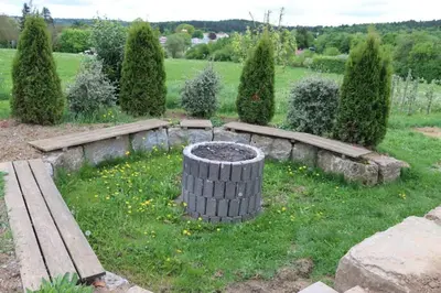Ein Garten an der Unterkunft Bemlers Ferienwohnung
