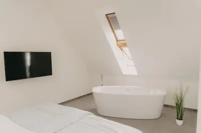 Ein Badezimmer in der Unterkunft Exklusive Maisonettewohnung