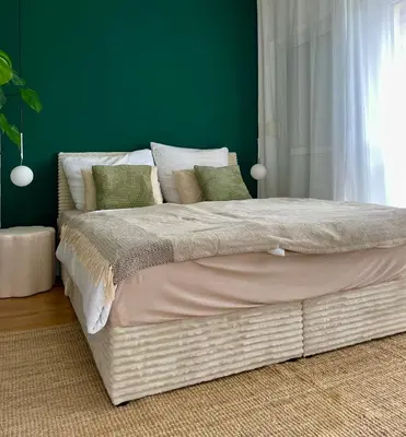 Ein Bett oder Betten in einem Zimmer der Unterkunft Exklusiv LIVING Gemütlich & Central In Hochheim inkl, Parking