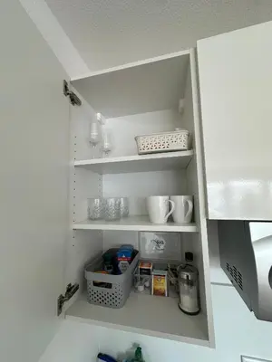 Küche/Küchenzeile in der Unterkunft Helles Studio mit Weitblick, Doppelbett, zentrumsnah