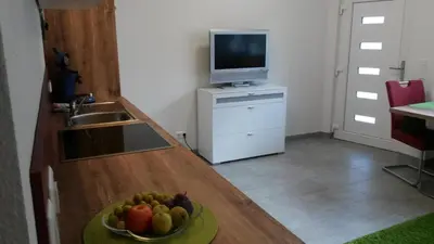 Küche/Küchenzeile in der Unterkunft Ferienwohnung Wassergasse