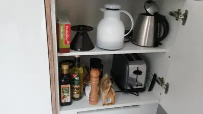 Küche/Küchenzeile in der Unterkunft Ferienwohnung Wassergasse