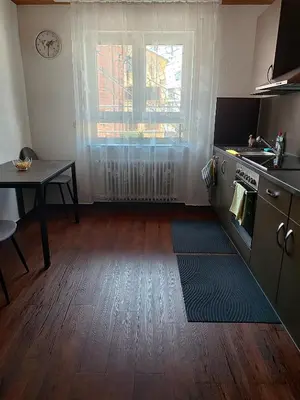 Küche/Küchenzeile in der Unterkunft J&V Zimmer II Walldürn