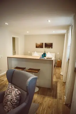 Ein Sitzbereich in der Unterkunft Landers Ferienwohnung