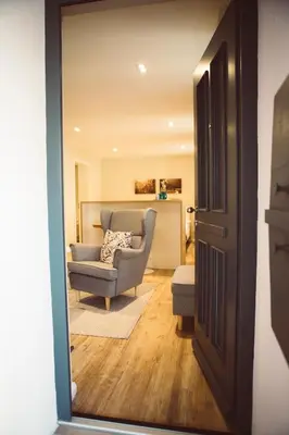 Ein Sitzbereich in der Unterkunft Landers Ferienwohnung