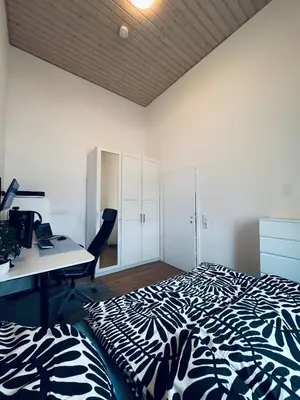 Ein Bett oder Betten in einem Zimmer der Unterkunft Stylish 3-room apartment, centrally located