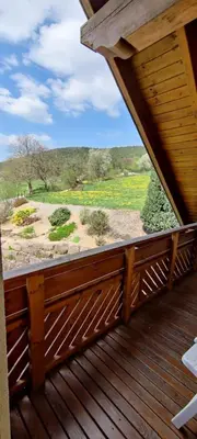 Ein Balkon oder eine Terrasse in der Unterkunft Ferienwohnung Hennrich