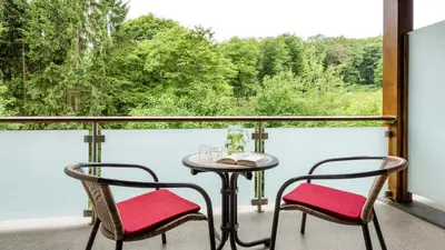 Ein Balkon oder eine Terrasse in der Unterkunft Landhotel Heimathenhof