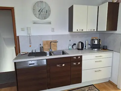 Küche/Küchenzeile in der Unterkunft Ferienwohnung Brenner Würzberg - Odenwald