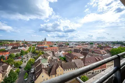 Ein allgemeiner Blick auf Ludwigsburg oder ein Stadtblick von der Ferienwohnung aus
