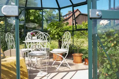 Ein Garten an der Unterkunft Marita's Gartenparadies