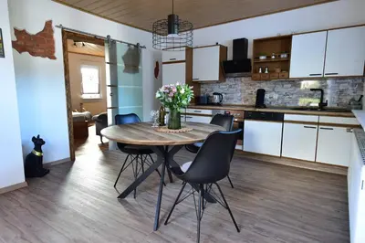 Küche/Küchenzeile in der Unterkunft Ferienwohnung Südwestpfälzer Ruheoase