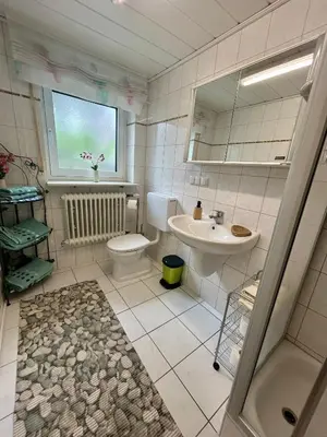 Ein Badezimmer in der Unterkunft Lunas FeWo