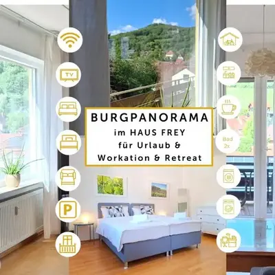 3 BR BURGPANORAMA Wohnung im Haus Frey mit Ausblick