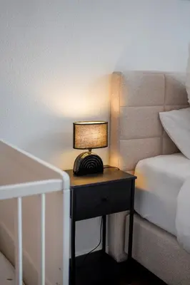 Ein Bett oder Betten in einem Zimmer der Unterkunft Wohnkultur - Altbau Charme für 8 Personen