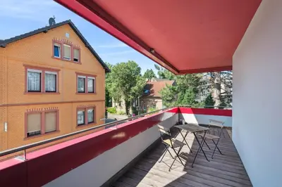 Ein Balkon oder eine Terrasse in der Unterkunft Moderne Monteursunterkunft