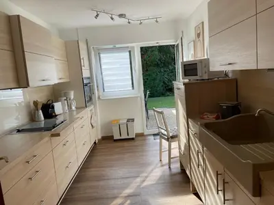 Küche/Küchenzeile in der Unterkunft Stay Leif Odenwald