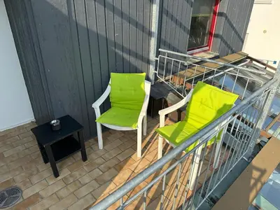 Ein Balkon oder eine Terrasse in der Unterkunft Sunnyside - Modern holiday apartment Pfungstadt