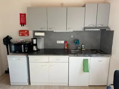 Küche/Küchenzeile in der Unterkunft Sunnyside - Modern holiday apartment Pfungstadt