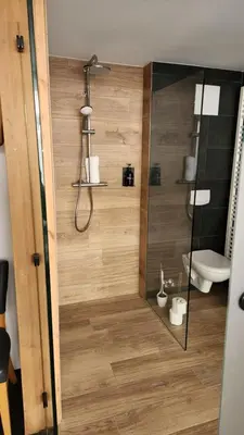 Ein Badezimmer in der Unterkunft Beim Alfred