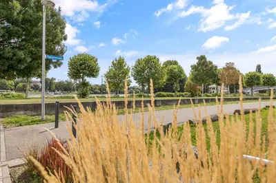 Ein Garten an der Unterkunft Kalina Suites - Apartment am Rhein, Nähe BASF, AbbVie, Uni MA