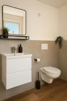 Ein Badezimmer in der Unterkunft Schön Wohnen in St Leon Rot
