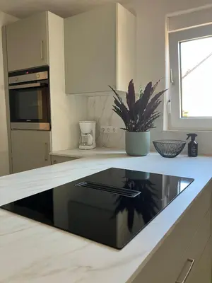 Küche/Küchenzeile in der Unterkunft Ferienwohnung im Denkmal