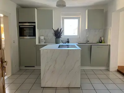 Küche/Küchenzeile in der Unterkunft Ferienwohnung im Denkmal