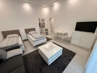 TV/Unterhaltungsangebot in der Unterkunft Stadtnah und ruhig modernes Apartment mit Klimaanlage