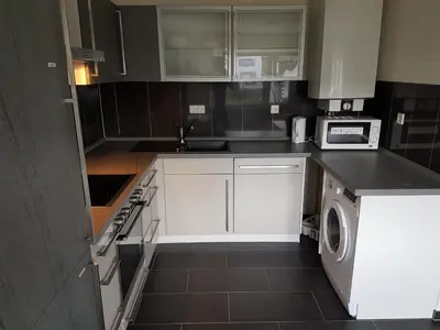 Küche/Küchenzeile in der Unterkunft Bockstalstr 59a 20b