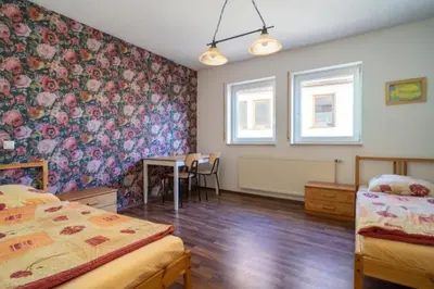 Ein Bett oder Betten in einem Zimmer der Unterkunft 2-Zimmer Wohnung im Zentrum von Buchen