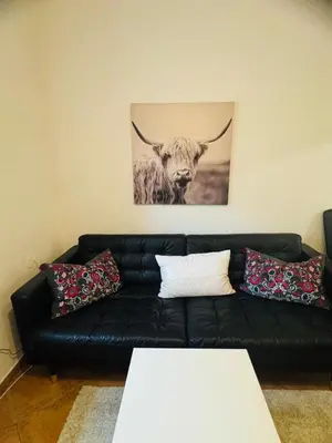 Ein Sitzbereich in der Unterkunft Forest Nest Huchenfeld
