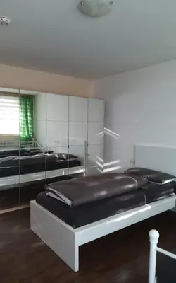 Ein Bett oder Betten in einem Zimmer der Unterkunft Monteurwohnung 14 Hoffmann