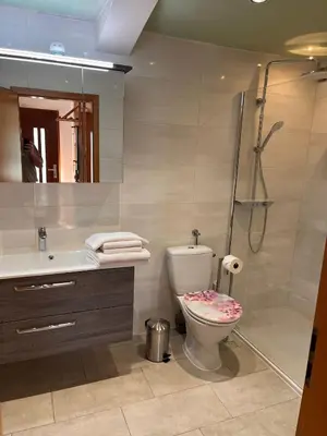 Ein Badezimmer in der Unterkunft Ferienwohnung Pimer