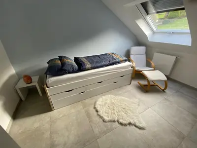 Ein Sitzbereich in der Unterkunft Ferienwohnung Durschang
