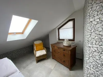Ein Bett oder Betten in einem Zimmer der Unterkunft Ferienwohnung Durschang