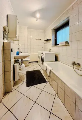 Ein Badezimmer in der Unterkunft Ins Scholze große und kleine Ferienwohnungen in Albersbach