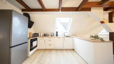Küche/Küchenzeile in der Unterkunft CharmÖHR Homes