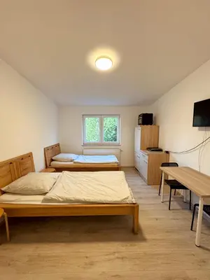 Ein Bett oder Betten in einem Zimmer der Unterkunft Muskat