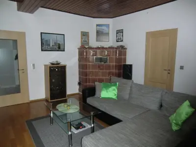 Ein Sitzbereich in der Unterkunft Haus Gitta