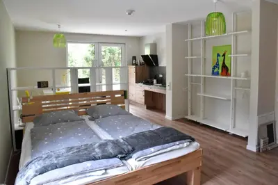 TV/Unterhaltungsangebot in der Unterkunft Sonnenscheinhaus Wohnung 1