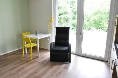 Ein Sitzbereich in der Unterkunft Sonnenscheinhaus Wohnung 1