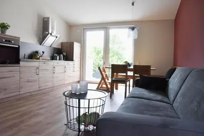 Ein Sitzbereich in der Unterkunft Sonnenscheinhaus Wohnung 2