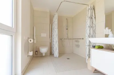 Ein Badezimmer in der Unterkunft Sonnenscheinhaus Wohnung 4