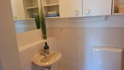 Ein Badezimmer in der Unterkunft Bright & Cozy Apartment in Mainaschaff